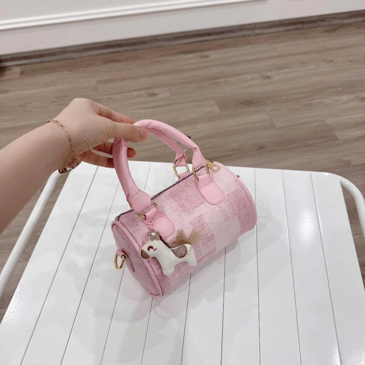 [ XẢ KHO ] (Tặng Móc Ngựa) Túi Xách Nữ Cunbag Cầm Tay Nữ Đi Chơi Kèm Phụ Kiện Ngựa Bông Cute CUN689